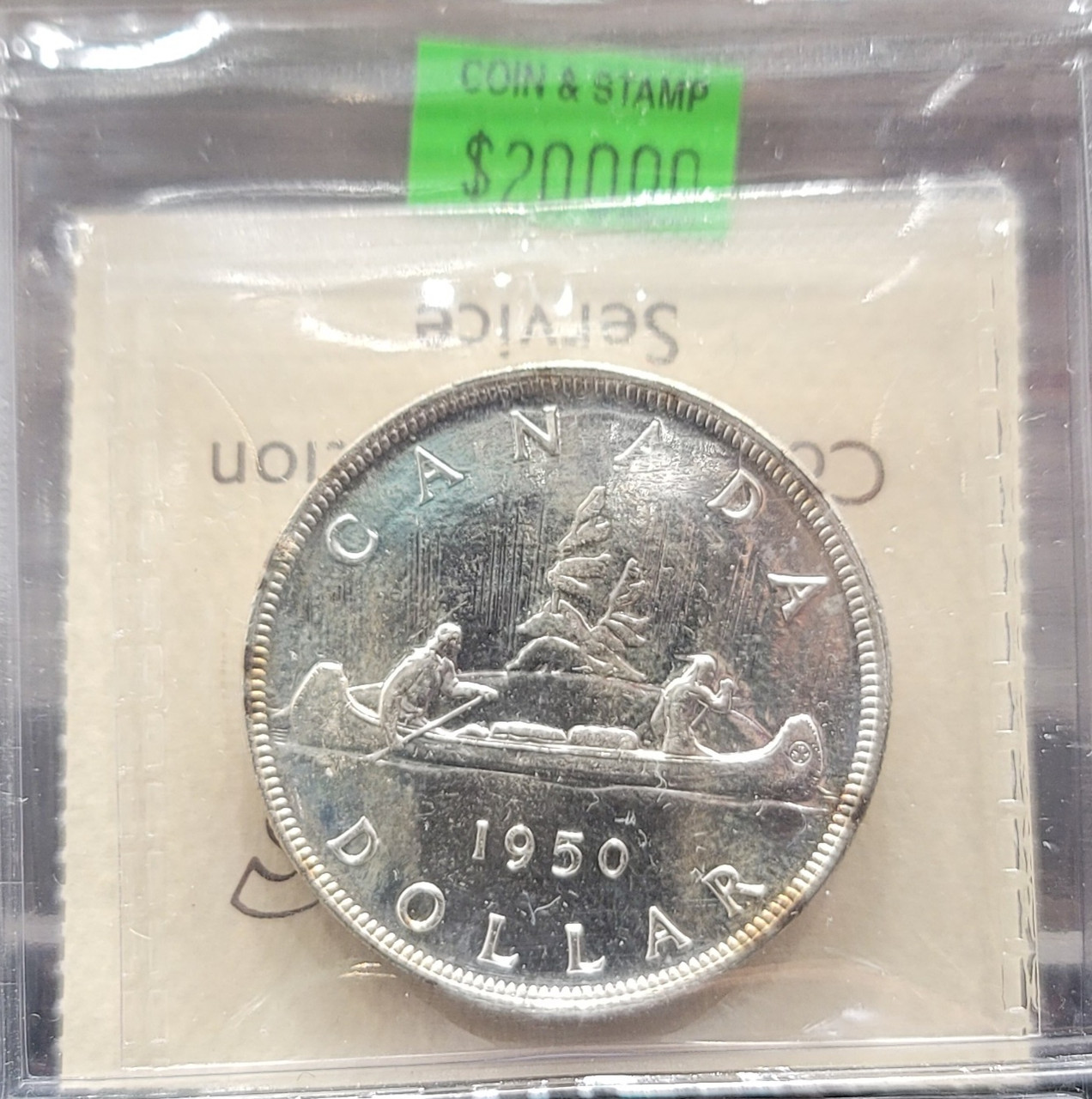 1950 CANADA CIRCULATION SILVER DOLLAR MS-63 ARNPRIOR - West