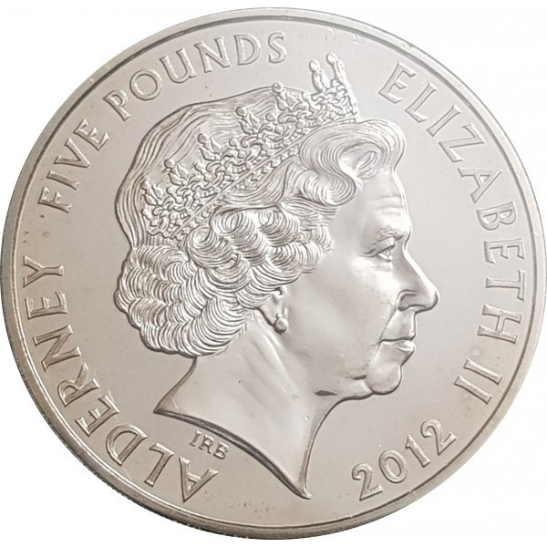 2012 - ALDERNEY CENTENARY £5 COIN (ROYAL MINT) - West Edmonton