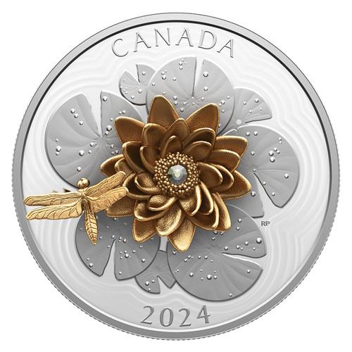 R様へ感謝お嫁入り‼️宝石王愛蔵品純銀金銀象嵌　桐花鳳凰雲竜火屋刻銘純銀香炉1客 2024 $50 PURE SILVER - THE DRAGONFLY AND THE BLOOM COIN - West