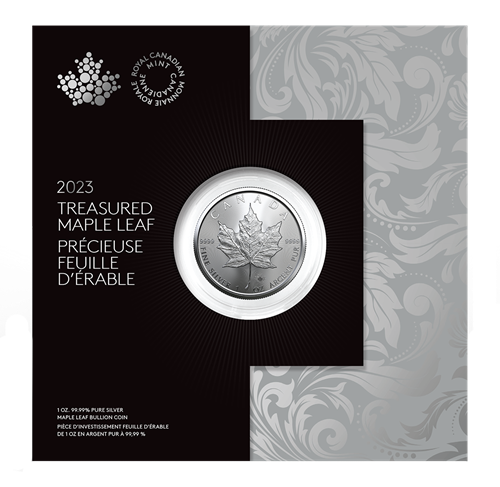 2023 1 OZ TREASURED MAPLE LEAF (PURE SILVER .9999) - West 2023 1 OZ TREASURED MAPLE LEAF (PURE SILVER .9999) - West