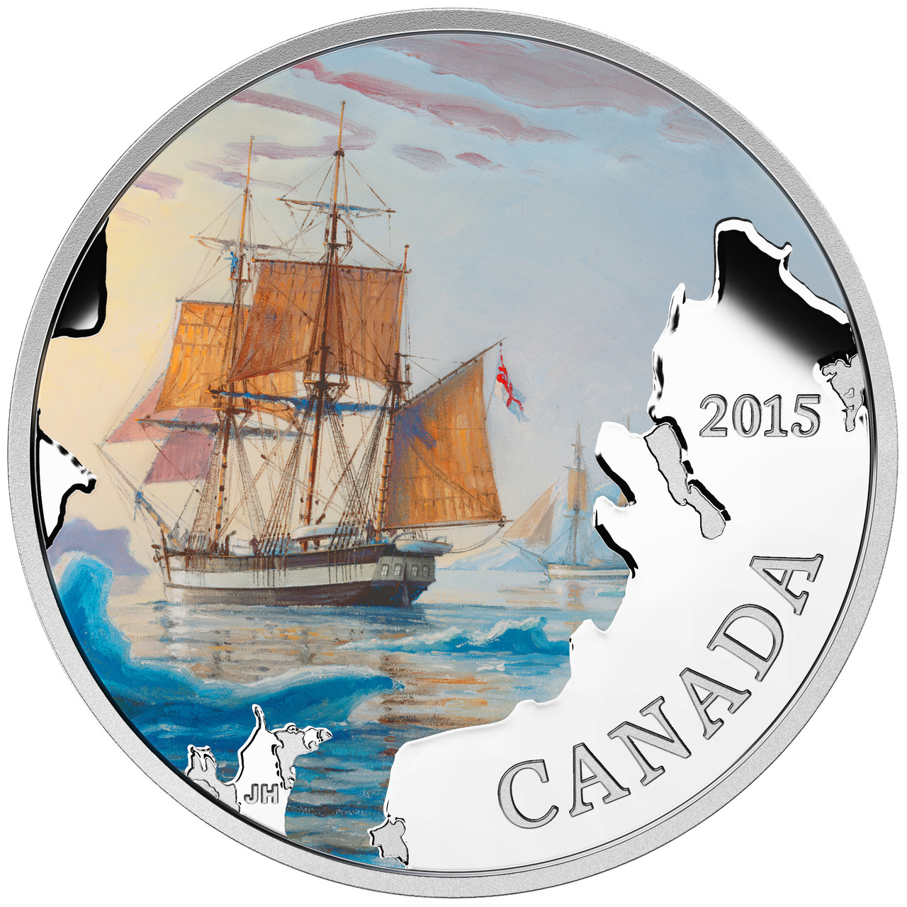 2015 $20 FINE SILVER COIN LOST SHIPS IN CANADIAN WATERS