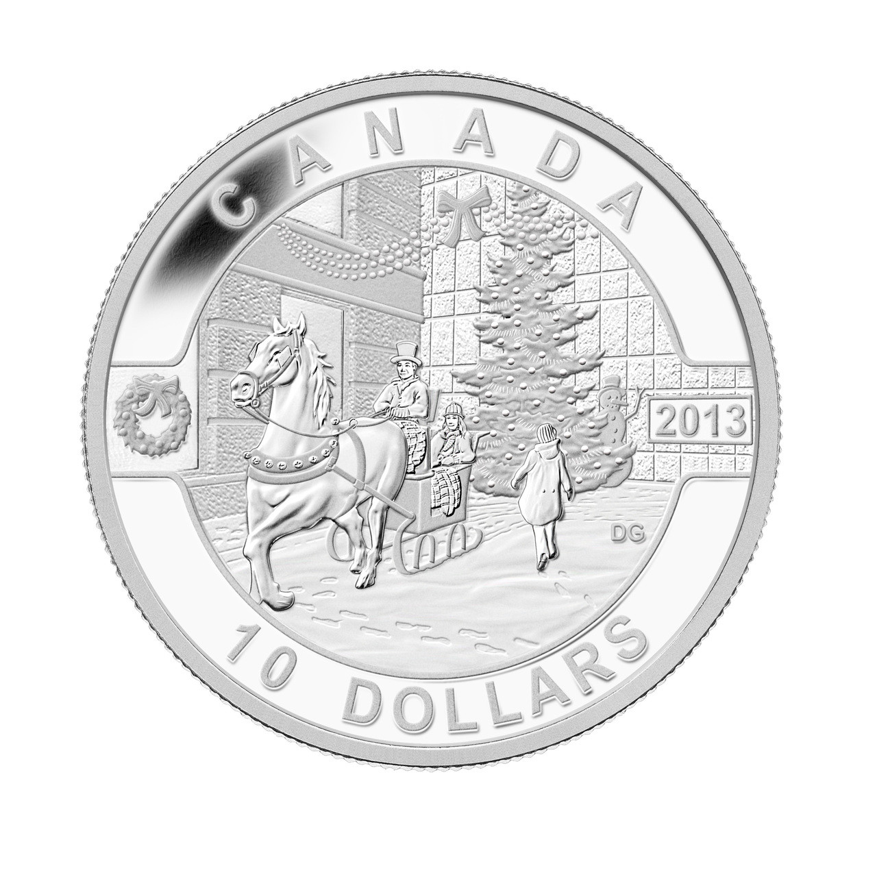 2013 10 FINE SILVER COIN O CANADA SERIES THE POLAR BEAR West