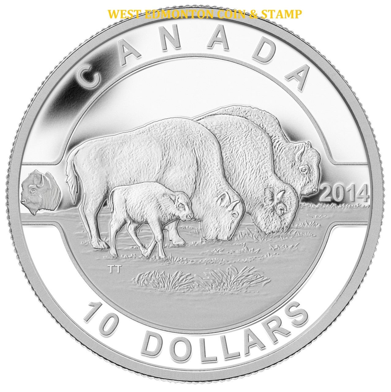 2014 10 FINE SILVER COIN O CANADA THE NORTHERN LIGHTS West