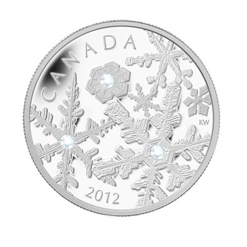 2007 Proof $20 Crystal Snowflake #2-Iridescent Canada .925 silver twenty dollars