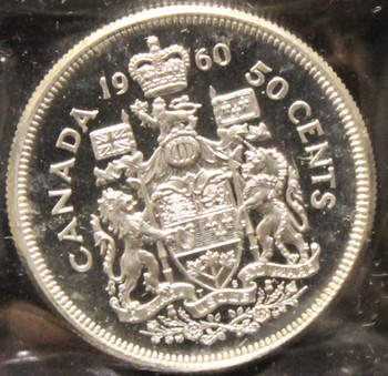 1960 CANADIAN 50-CENT ICCS PL-66 (HEAVY CAMEO)