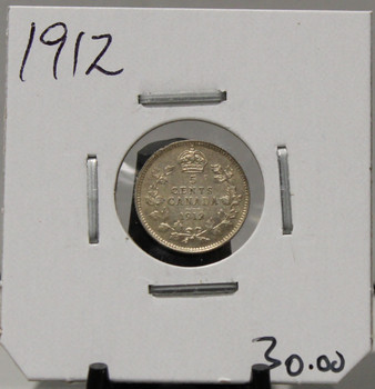 1912 5- CENT SILVER - UNGRADED - AS PICTURED