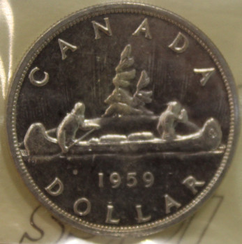 1959 CIRCULATION $1 COIN MS 63