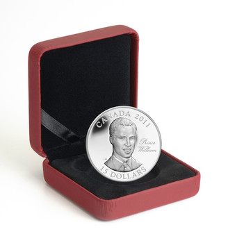 SALE - 2011 $15 ULTRA HIGH RELIEF STERLING SILVER COIN - H.R.H. PRINCE WILLIAM OF WALES