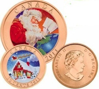 SALE - 2011 50-CENT HOLIDAY COIN - GIFTS FROM SANTA