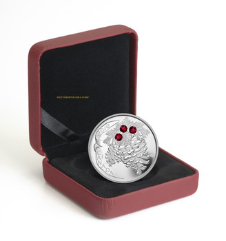 SALE - 2010 $20 FINE SILVER COIN - HOLIDAY PINECONES - RUBY
