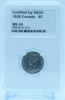 1928 5 CENT CANADA – MS 65 - GRADED