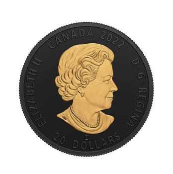 2022 $20 FINE SILVER COIN BLACK AND GOLD: THE SEA OTTER