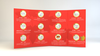 2013 $10 FINE SILVER WITH GOLD PLATE 12-COIN SET - O CANADA 2013 $10 FINE SILVER WITH GOLD PLATE 12-COIN SET - O CANADA