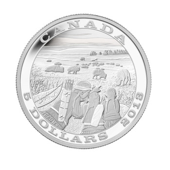 2013 $5 FINE SILVER COIN - TRADITION OF HUNTING - BISON 2013 $5 FINE SILVER COIN - TRADITION OF HUNTING - BISON