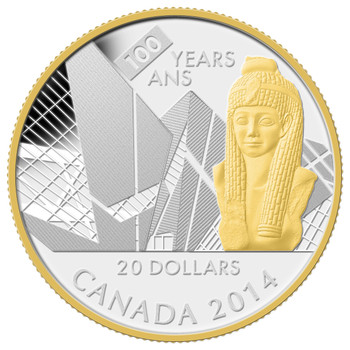 2014 $20 FINE SILVER COIN - 100TH ANNIVERSARY OF THE ROYAL ONTARIO MUSEUM