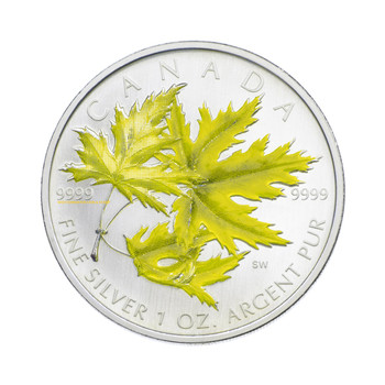 2006 SILVER MAPLE LEAF COLOURED COIN - SILVER MAPLE - QUANTITY SOLD: 14,157