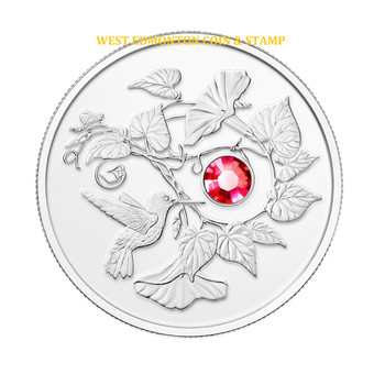 2013 $3 FINE SILVER COIN - HUMMINGBIRD AND MORNING GLORY FLOWER 2013 $3 FINE SILVER COIN - HUMMINGBIRD AND MORNING GLORY FLOWER