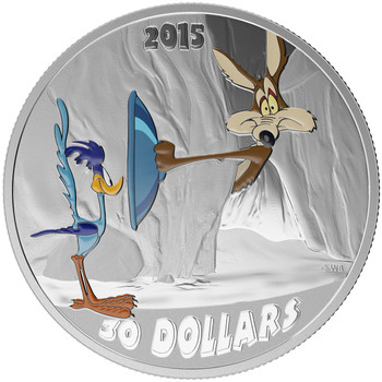 2015 $30 FINE SILVER COIN LOONEY TUNES™ CLASSIC SCENES - FAST AND FURRY-OUS