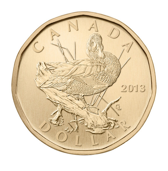 2013 6-COIN SPECIMEN SET - BLUE-WINGED TEAL LOONIE - 75TH ANNIVERSARY OF DUCKS UNLIMITED CANADA