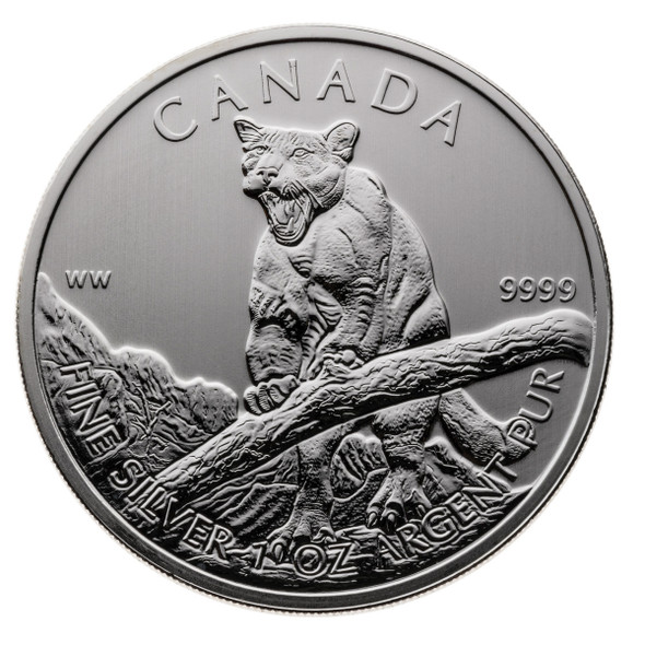 1oz. 2012 CANADIAN COUGAR SILVER COIN