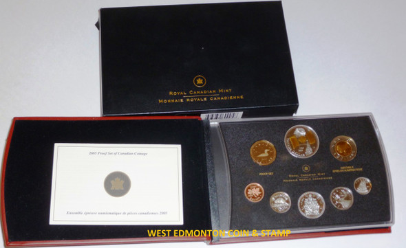 2005 PROOF DOUBLE DOLLAR SET - 40TH ANNIVERSARY OF THE CANADA FLAG GOLD PLATED SILVER DOLLAR