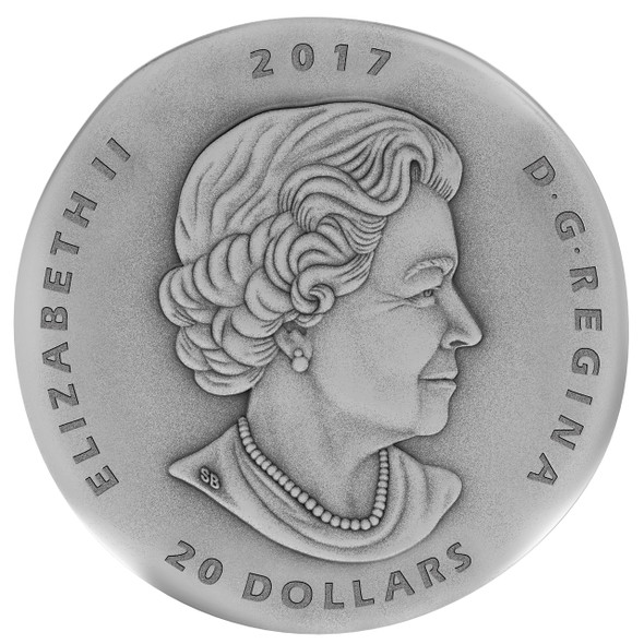 2017 $25 FINE SILVER COIN THE GREAT SEAL OF CANADA - West