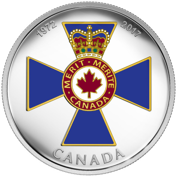2017 $20 FINE SILVER COIN - CANADIAN HONOURS: 45TH ANNIVERSARY OF THE ORDER OF MILITARY MERIT