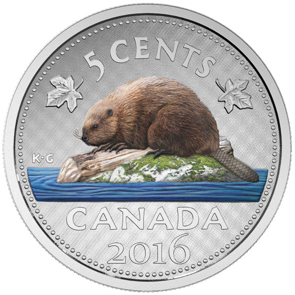 2016 5-CENT FINE SILVER COIN – BIG COIN SERIES (COLOURED) – 5-CENT COIN