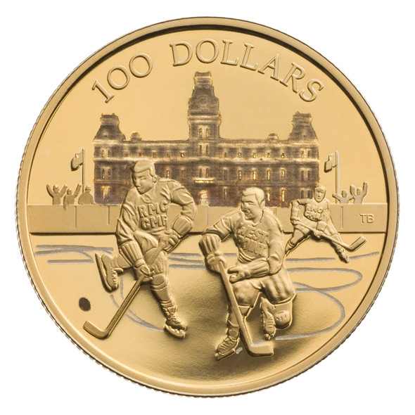 2006 $100 14 KARAT GOLD COIN WORLD'S LONGEST HOCKEY SERIES 