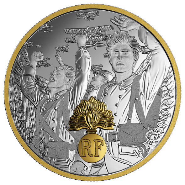 2018 $20 FINE SILVER COIN - FIRST WORLD WAR ALLIED FORCES: FRANCE