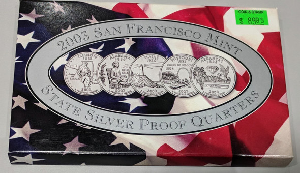 2003 STATE SILVER PROOF QUARTER SET - SAN FRANCISCO MINT