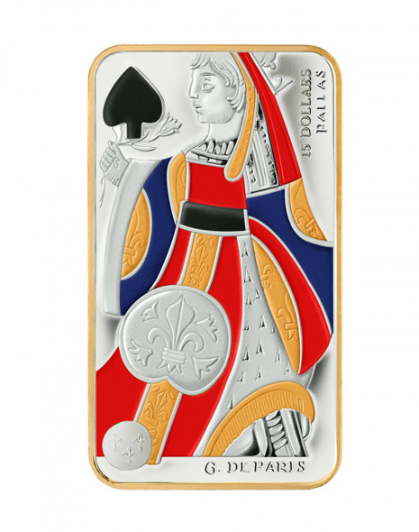 2008 $15 JACK OF HEARTS PLAYING CARD (1ST COIN IN SERIES