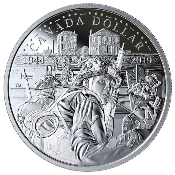 2019 PROOF SILVER DOLLAR 75TH ANNIVERSARY OF D-DAY