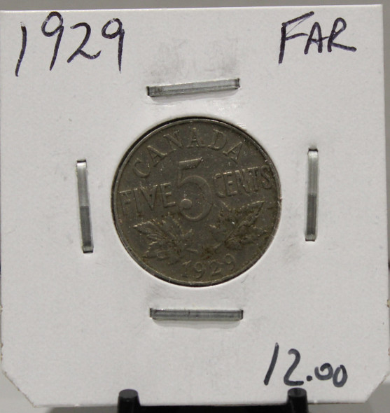 1929 CANADIAN FIVE-CENT - FAR - UNGRADED - AS PICTURED
