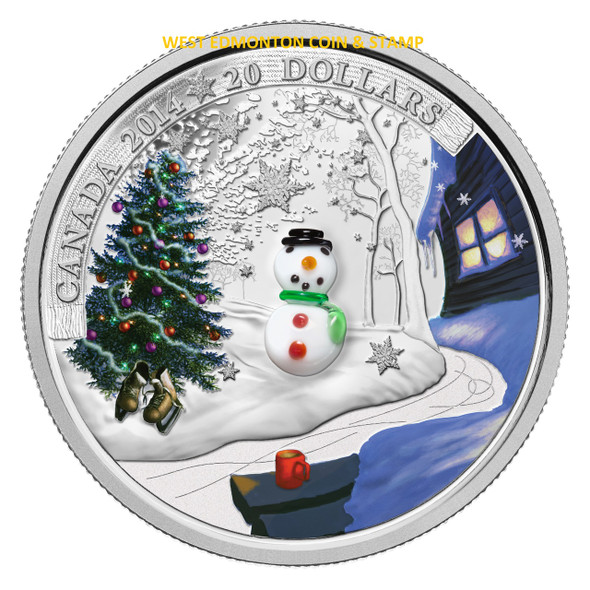 2014 $20 FINE SILVER COIN - VENETIAN / MURANO SNOWMAN