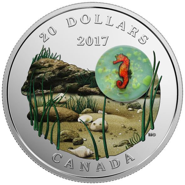 2017 $20 FINE SILVER COIN VENETIAN UNDER THE SEA: SEAHORSE