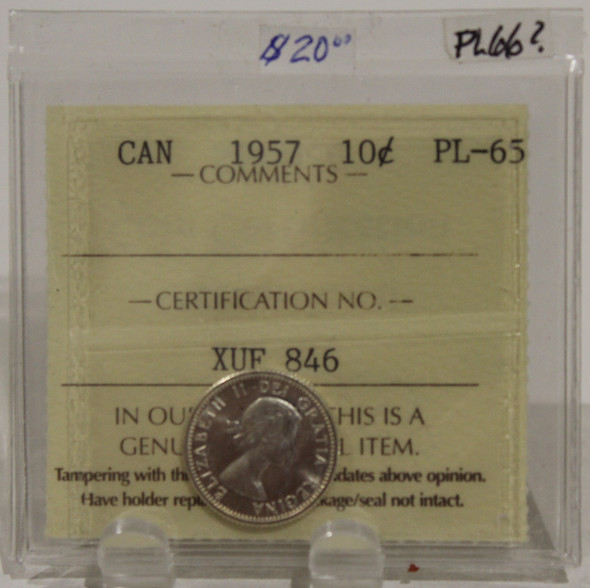 1957 CIRCULATION 10-CENT COIN - PL-65