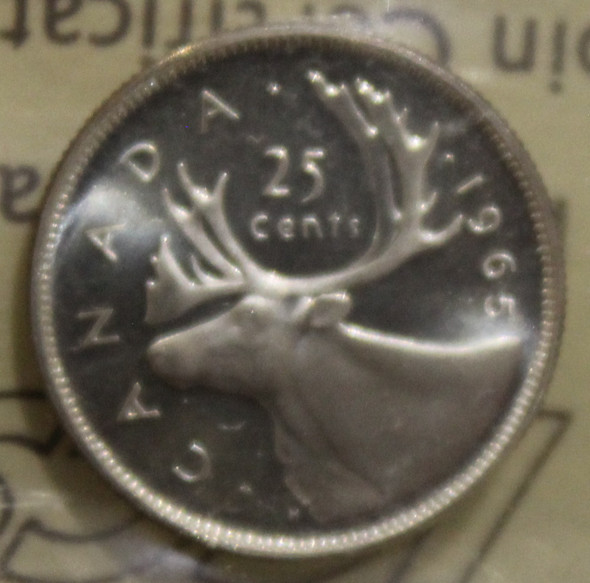1965 CIRCULATION 25-CENT COIN - CAMEO - PL65