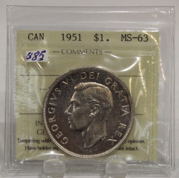 1951 CIRCULATION $1 COIN - MS63