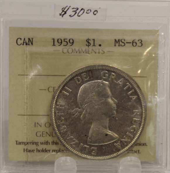 1959 CIRCULATION $1 COIN MS63