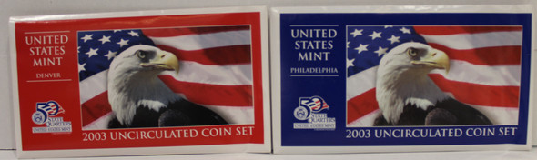 2003 UNITED STATES MINT P & D UNCIRCULATED COIN SETS