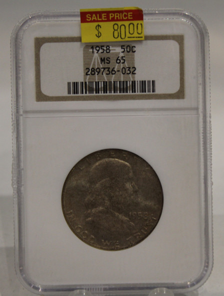 1958 FRANKLIN 50-CENT MS-65