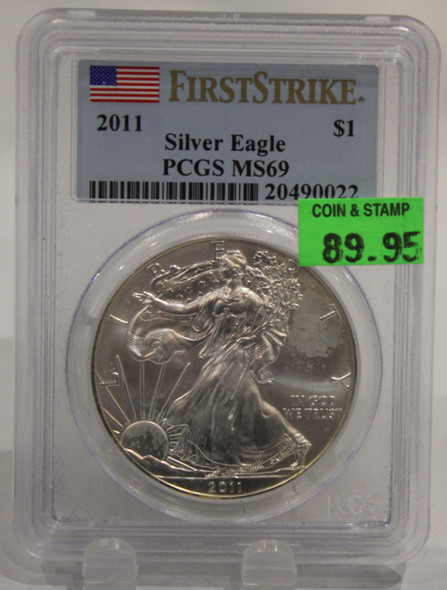 E-TRANSFER ONLY  2011 1oz. SILVER EAGLE - MS69 - FIRST STRIKE