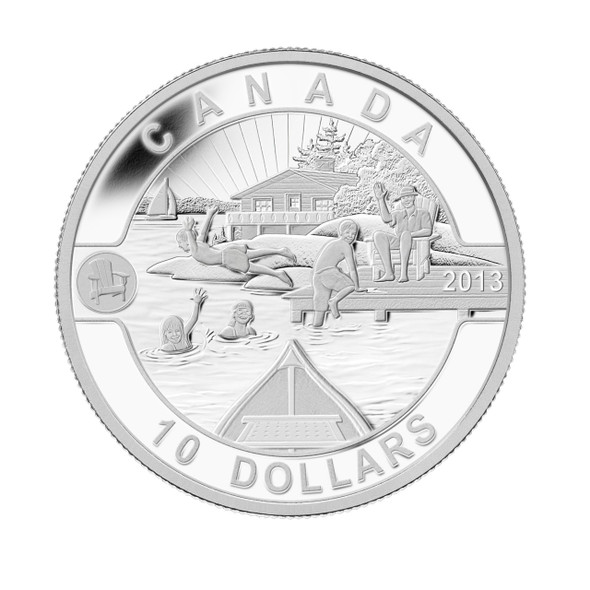 SALE - 2013 $10 SILVER COIN O CANADA SERIES - CANADIAN SUMMER FUN