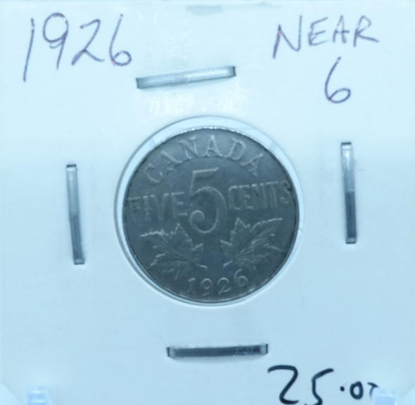 1926 CANADA CIRCULATION FIVE CENTS - UNGRADED (2515)