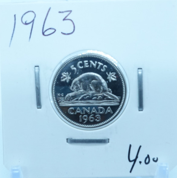 1963 CANADA CIRCULATION FIVE CENTS - UNGRADED