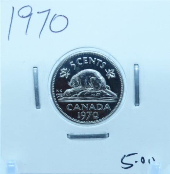 1970 CANADA CIRCULATION FIVE CENTS - UNGRADED