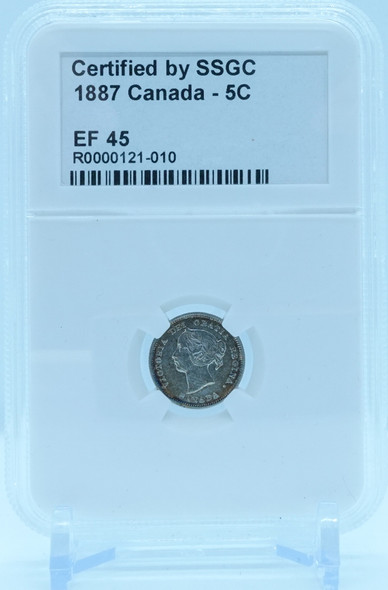 1887 5 CENT CANADA – EF 45 - GRADED