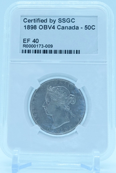 1898 50 CENT OBV4 CANADA – EF 40 - GRADED