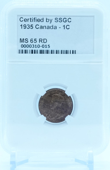 1935 1 CENT CANADA – MS 65 RD – GRADED 